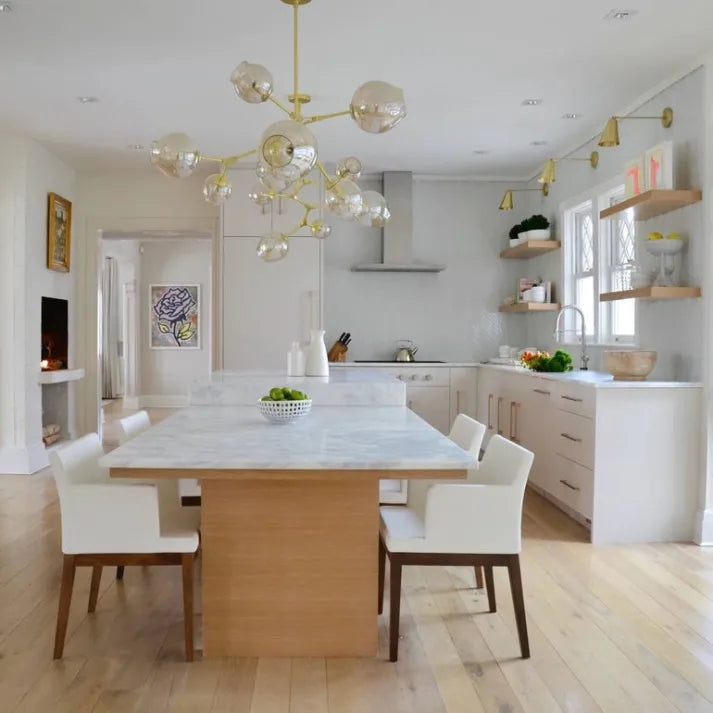 Modern Sputnik Pendant Lamp with Glass Bubble Accents - BubbleDrop