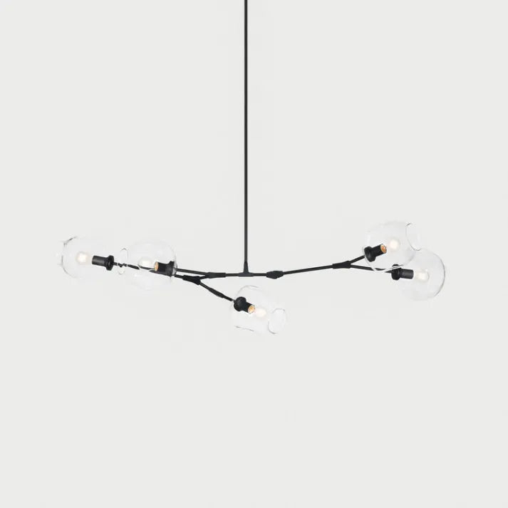 Modern Sputnik Pendant Lamp with Glass Bubble Accents - BubbleDrop