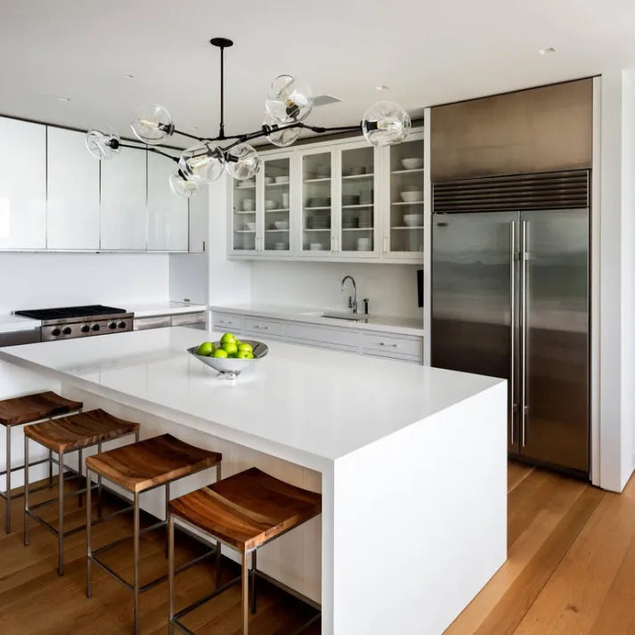 Modern Sputnik Ceiling Light with Bubble Glass Accents - BubbleDrop