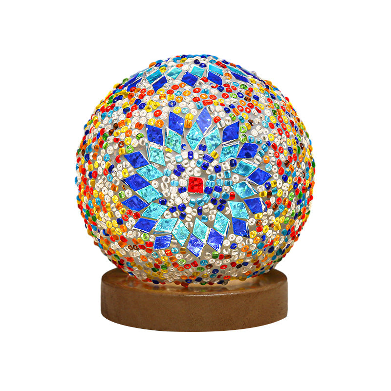 dimmable led glass mosaic table lamp for a bohemian vibe glasstable