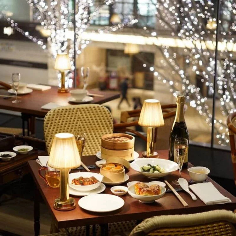 Chic Wireless Table Lamp in Soft Metal Finish - MetalTable