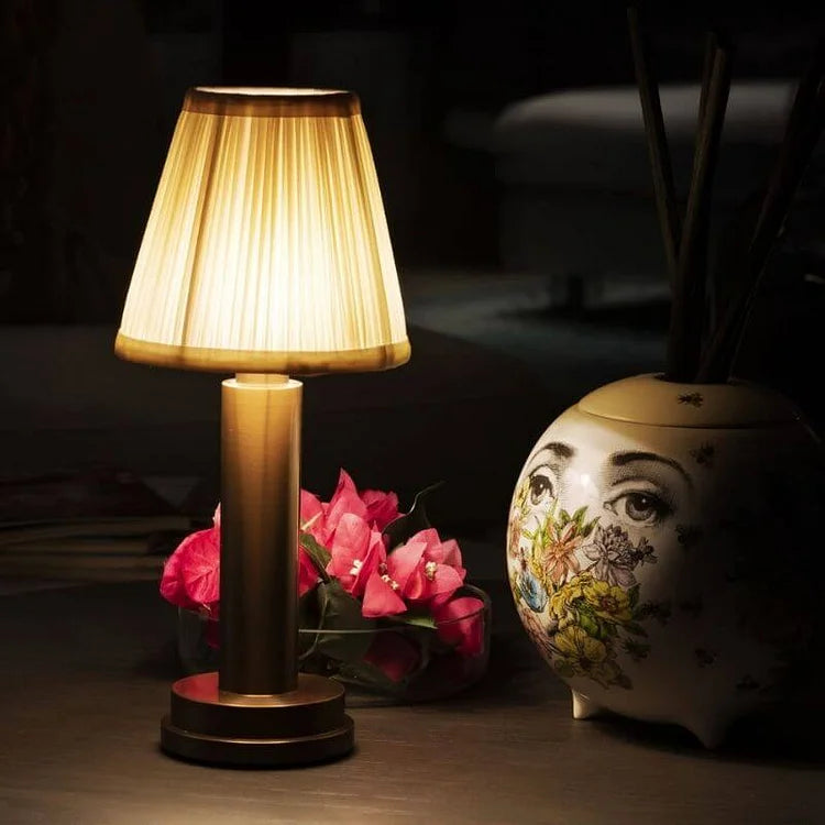 Chic Wireless Table Lamp in Soft Metal Finish - MetalTable
