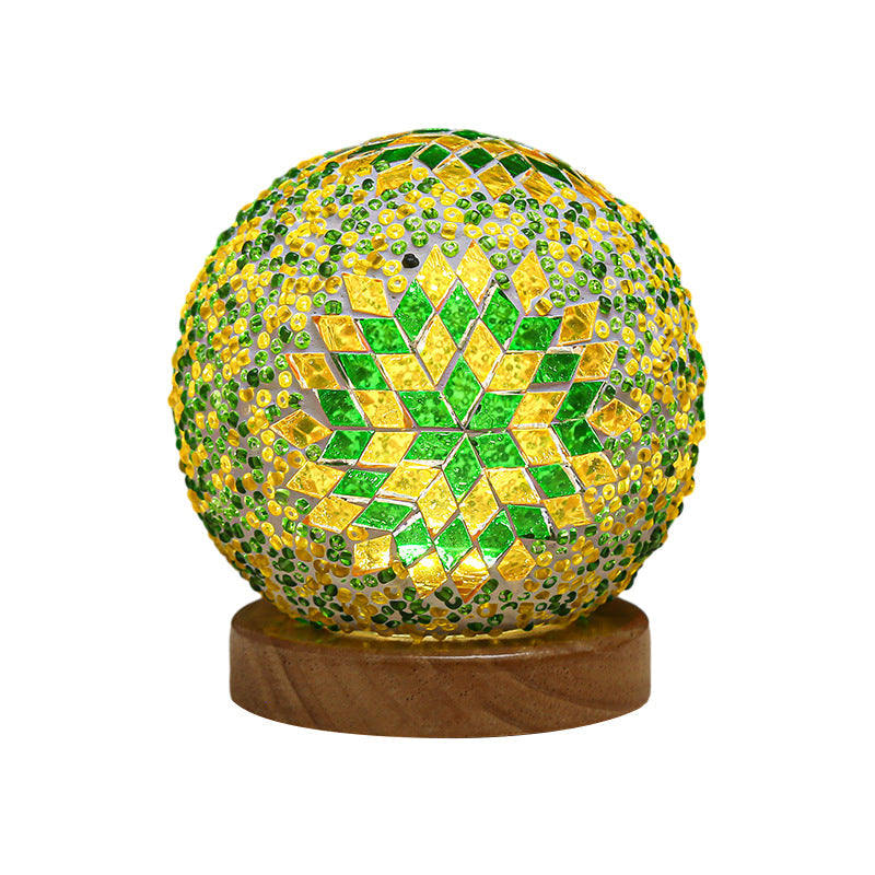 dimmable led glass mosaic table lamp for a bohemian vibe glasstable