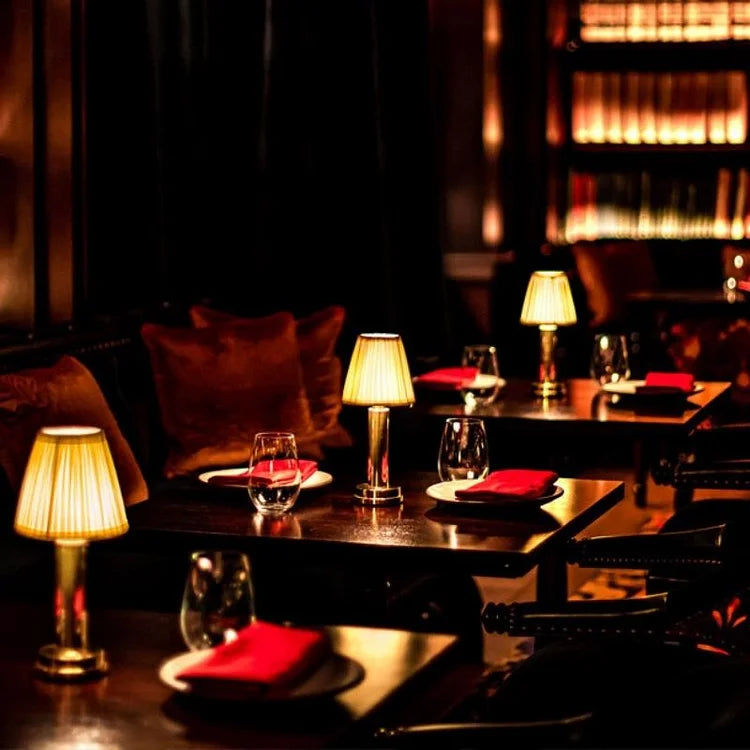 Chic Wireless Table Lamp in Soft Metal Finish - MetalTable