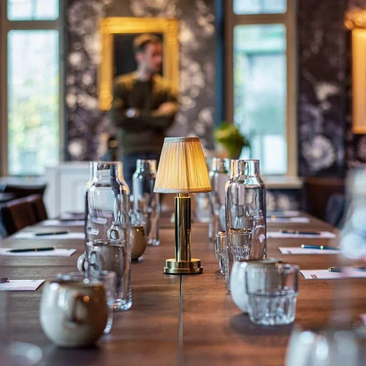 Chic Wireless Table Lamp in Soft Metal Finish - MetalTable