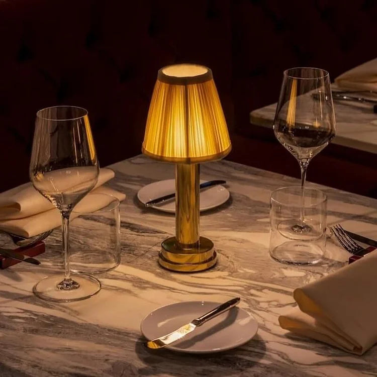 Chic Wireless Table Lamp in Soft Metal Finish - MetalTable