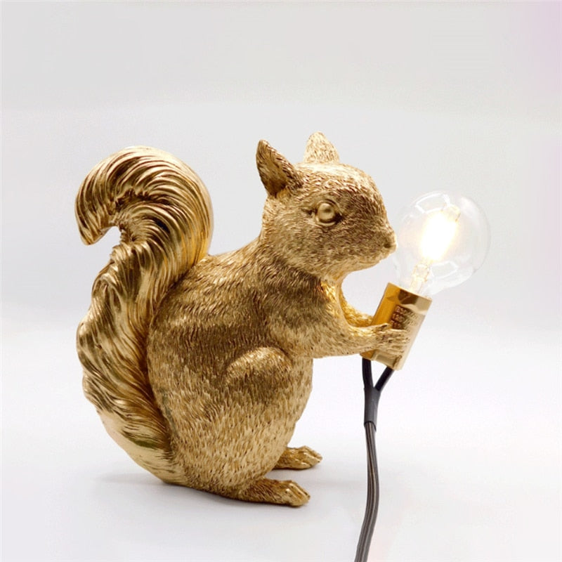 Adorable Squirrel-Themed Designer Table Lamp for Cozy Homes - HomeTable