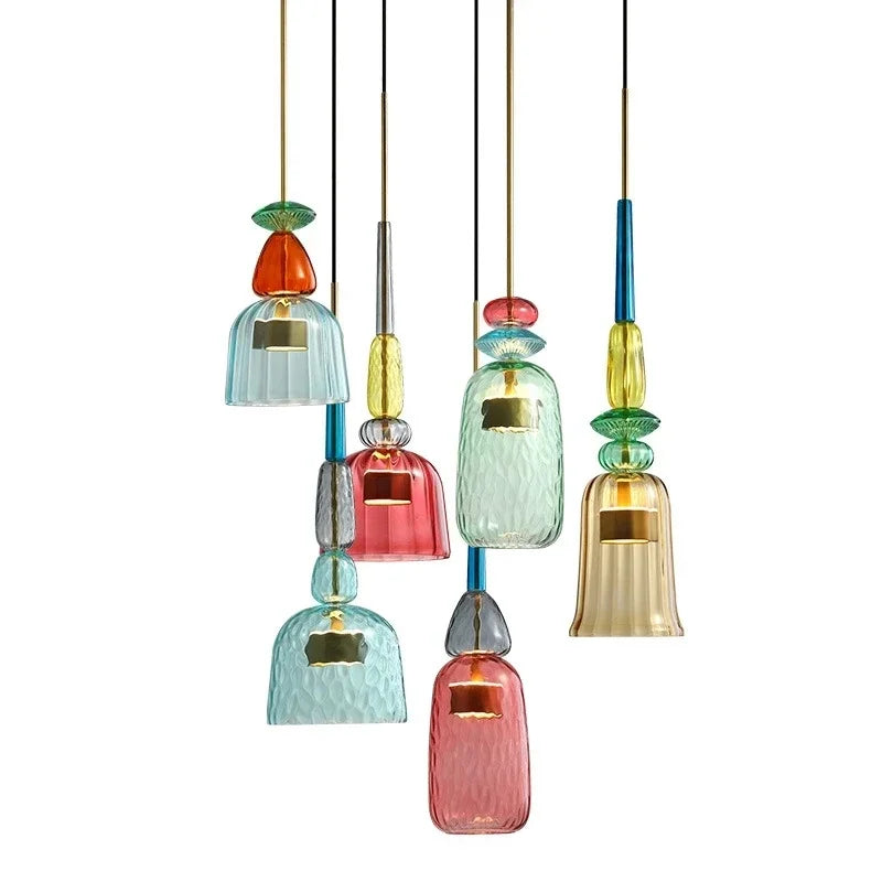 Colorful Glass Hanging Lamp for Artistic Interiors - GlassHang