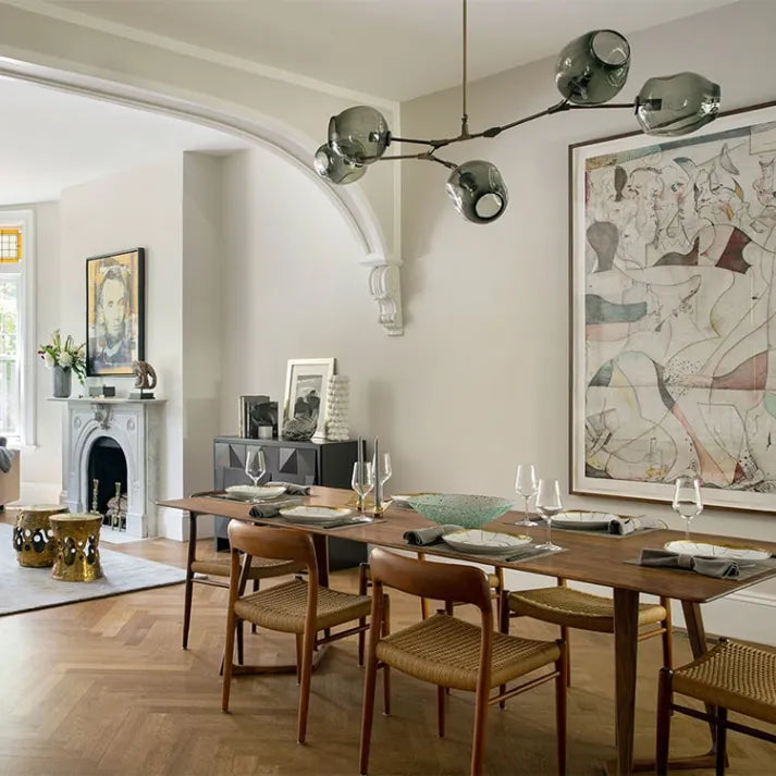 Modern Sputnik Pendant Lamp with Glass Bubble Accents - BubbleDrop