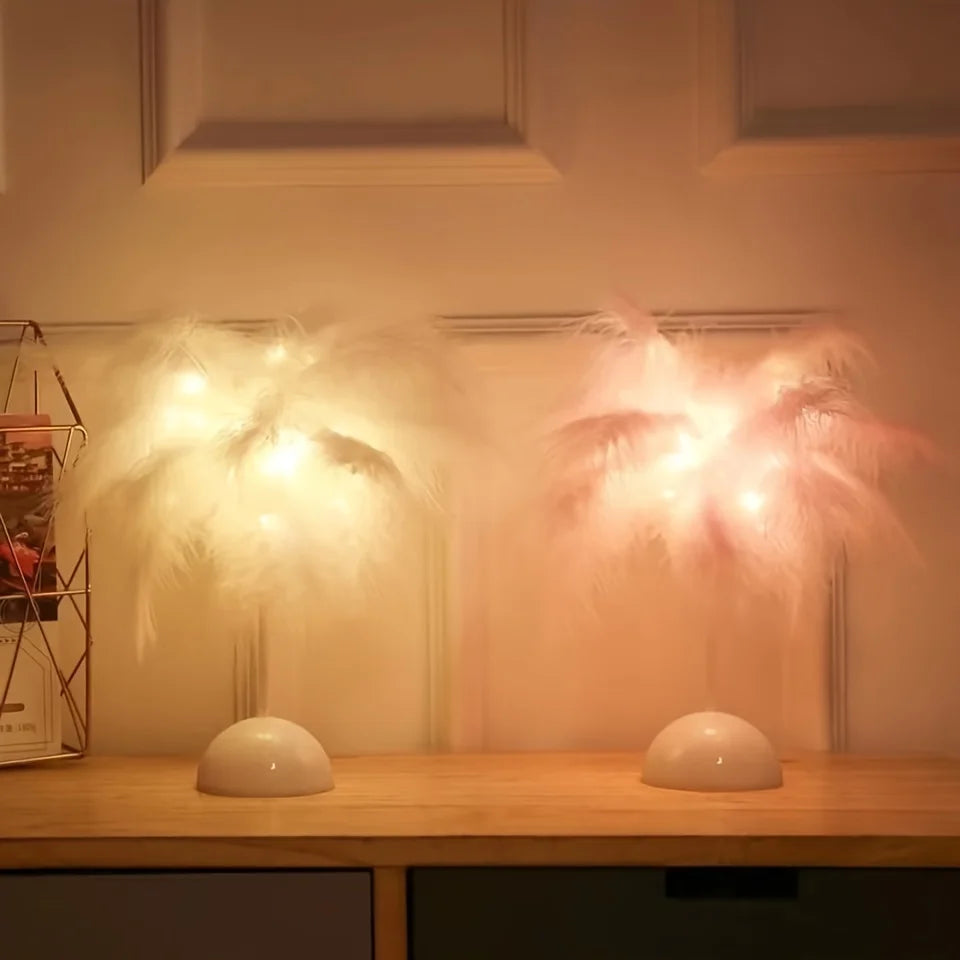 Chic Feather Table Lamp for a Dreamy Ambience - FeatherTable