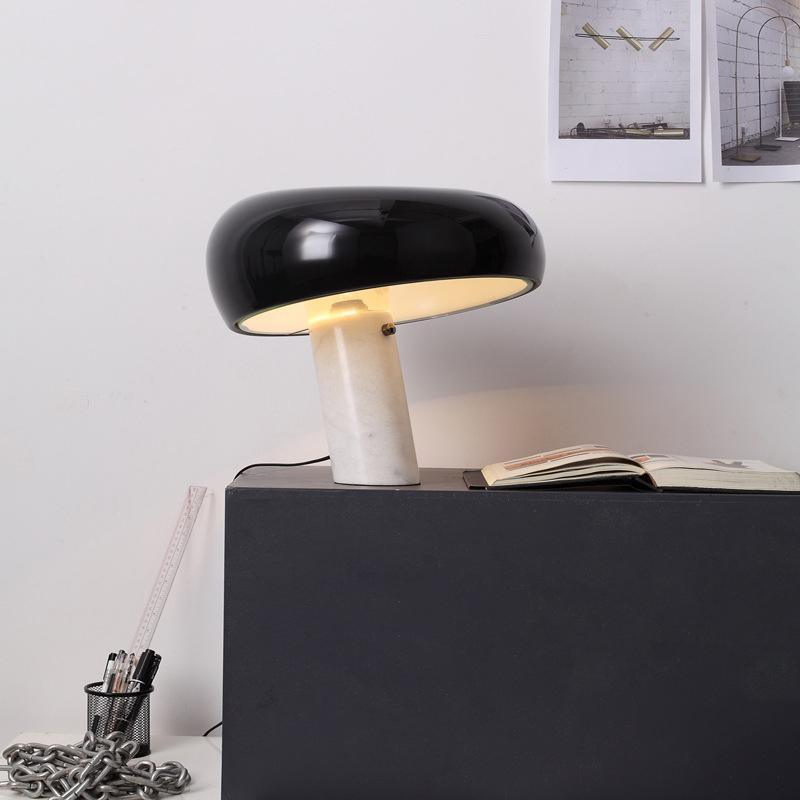 Elegant Marble Table Lamp with Warm LED Glow - MarbleTable