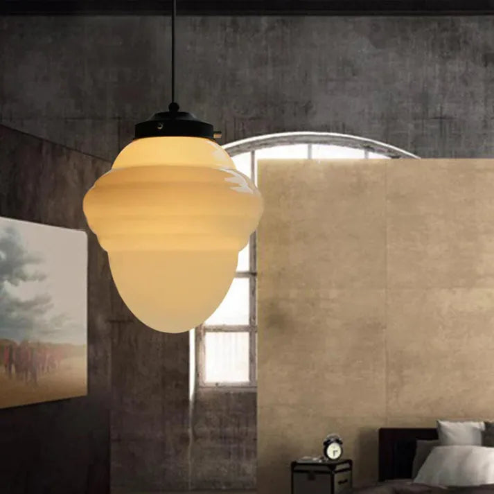 Chic Geometric Pendant Lamp in Matte Glass - GeoDrop