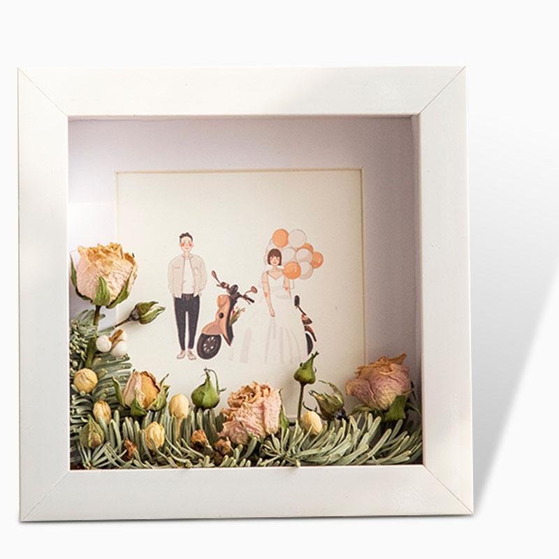 10 x 15 cm Rectangular Wood Picture Frame with Wall Hanging