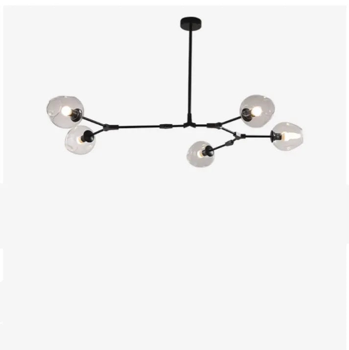 Modern Sputnik Ceiling Light with Bubble Glass Accents - BubbleDrop