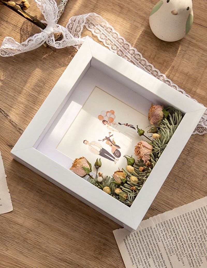 10 x 15 cm Rectangular Wood Picture Frame with Wall Hanging