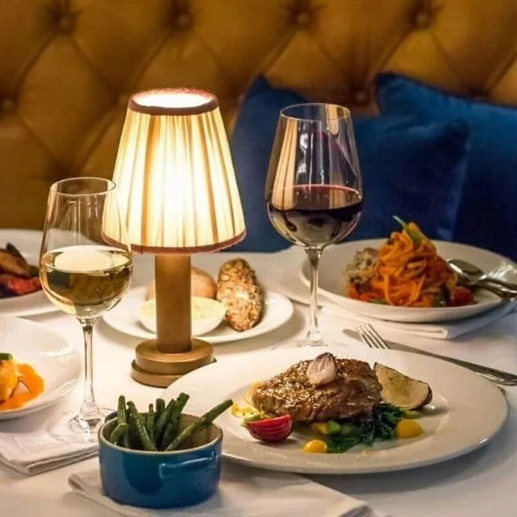 Chic Wireless Table Lamp in Soft Metal Finish - MetalTable