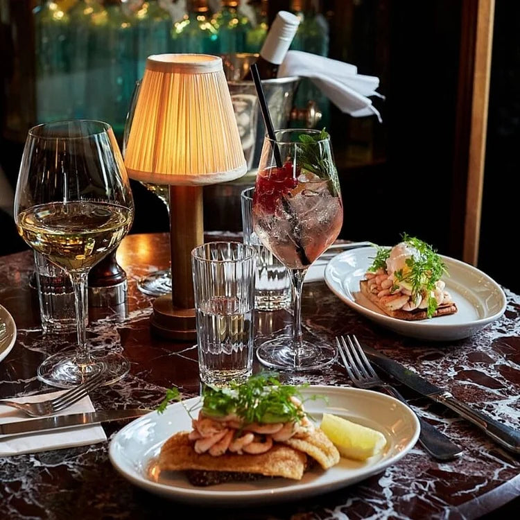 Chic Wireless Table Lamp in Soft Metal Finish - MetalTable