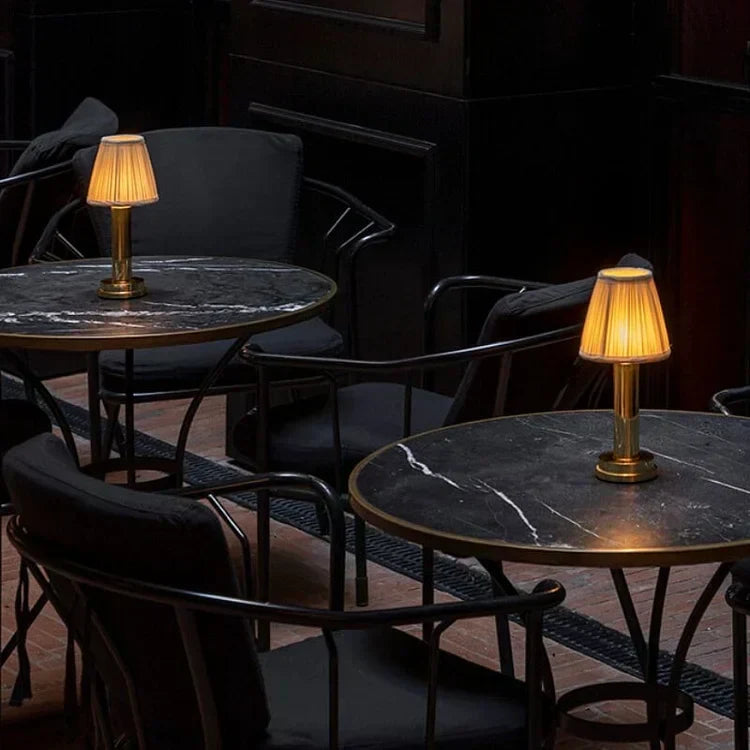 Chic Wireless Table Lamp in Soft Metal Finish - MetalTable