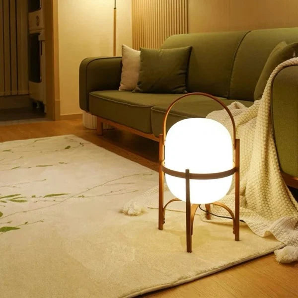 Woven Basket LED Lamp for Cozy Decor - BasketTable