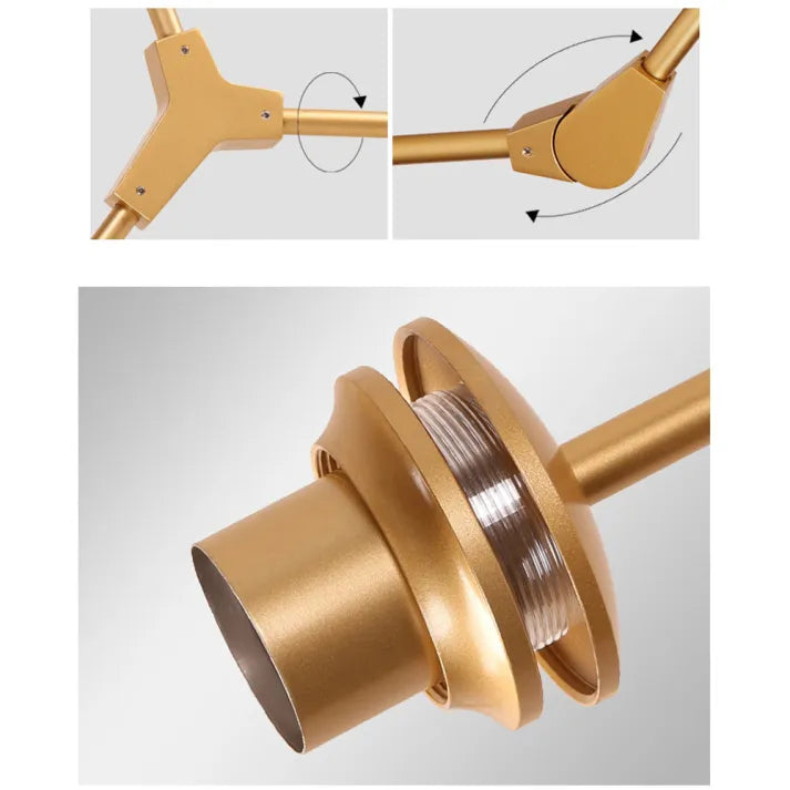 Modern Sputnik Pendant Lamp with Glass Bubble Accents - BubbleDrop