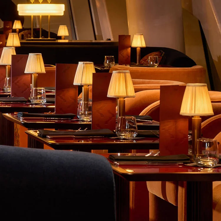 Chic Wireless Table Lamp in Soft Metal Finish - MetalTable