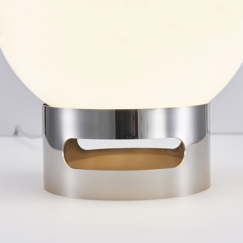 Elegant French Bauhaus Table Lamp with Soft Opal Lighting - OpalTable