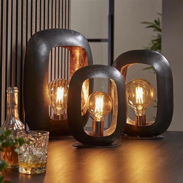 Modern Black Nickel Table Lamp with Industrial Charm - IndusTable