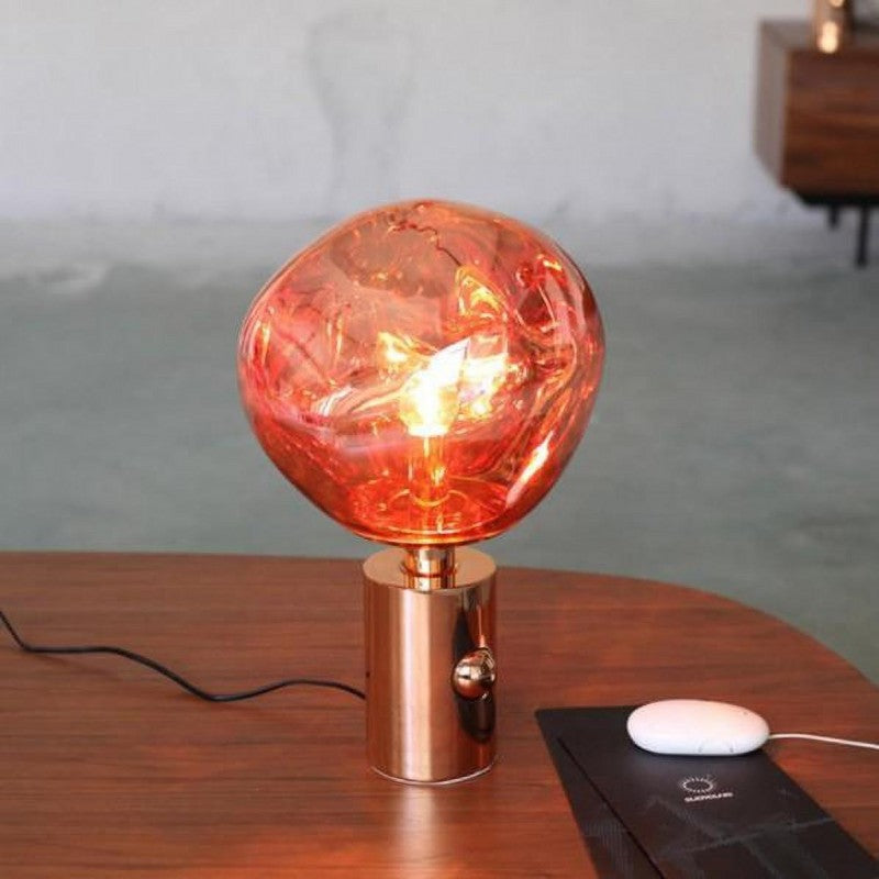 Luxe Melted Glass Table Lamp for Modern Decor - GlassTable