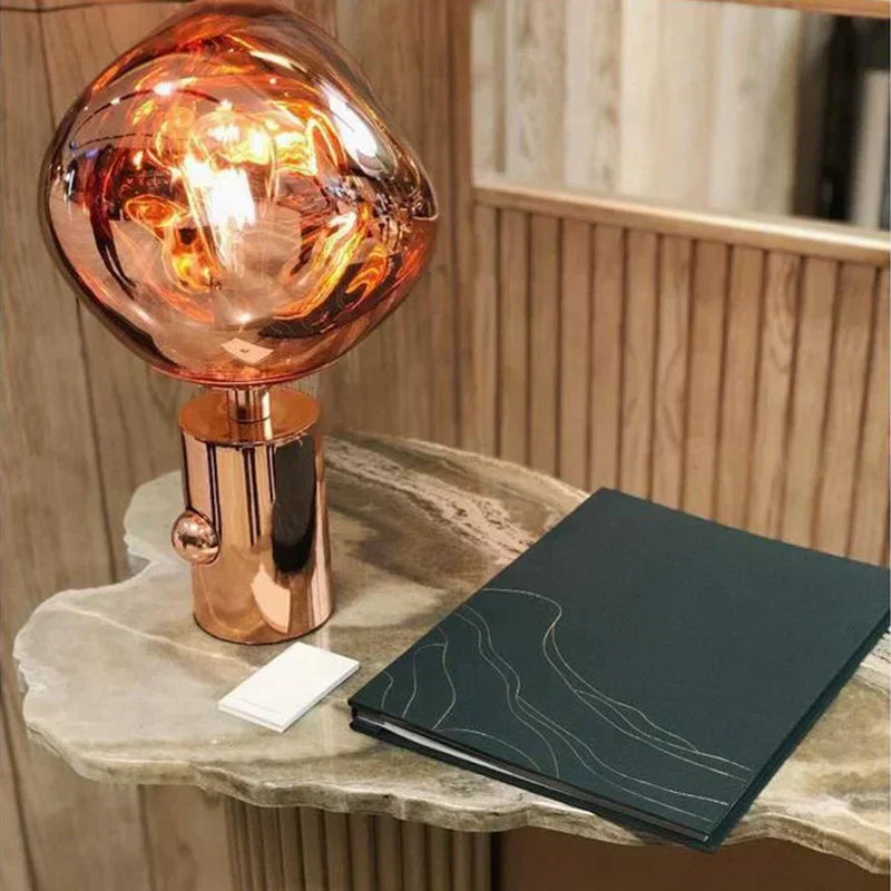 Luxe Melted Glass Table Lamp for Modern Decor - GlassTable