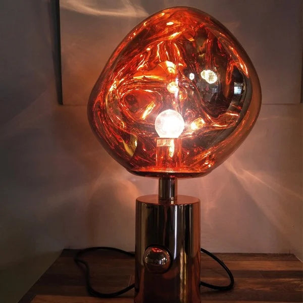 Luxe Melted Glass Table Lamp for Modern Decor - GlassTable