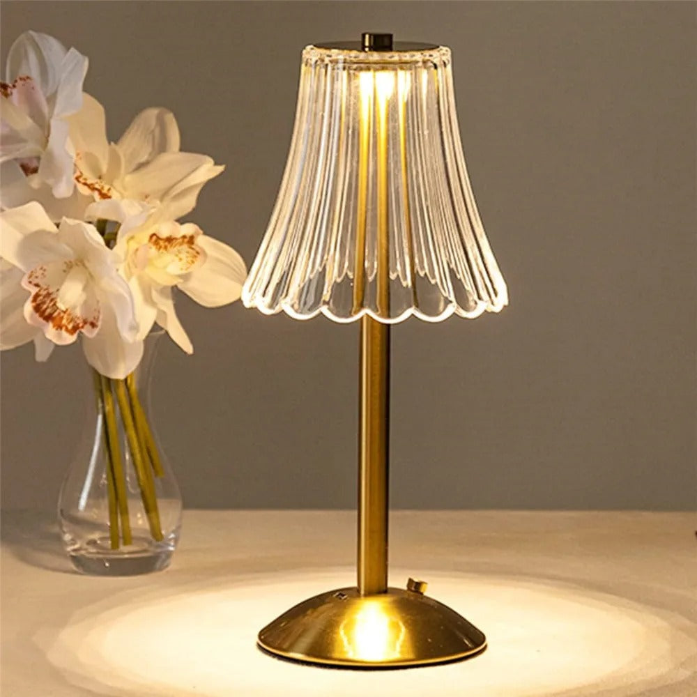 Elegant Rechargeable Dimmable Desk Lamp for Cozy Ambiance - DeskTable