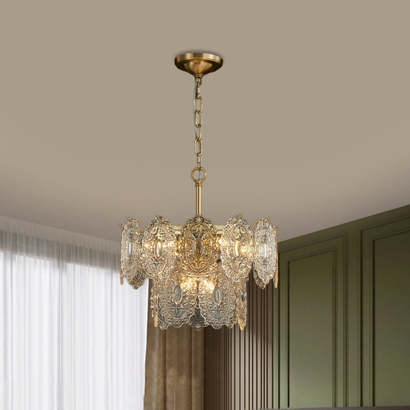 Elegant Crystal Chandelier with Sparkling Details