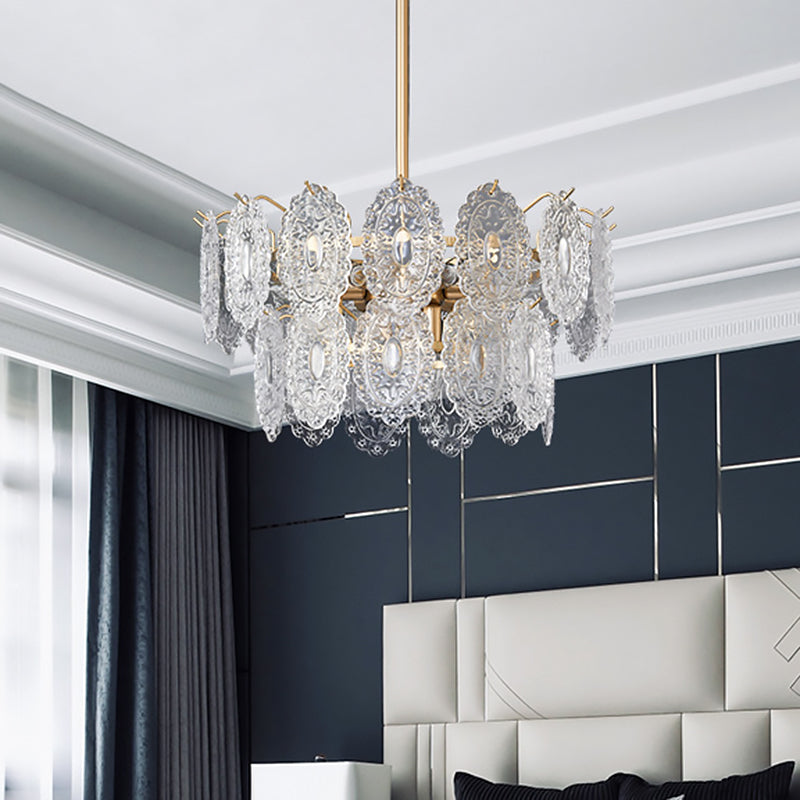 Elegant Crystal Chandelier with Sparkling Details
