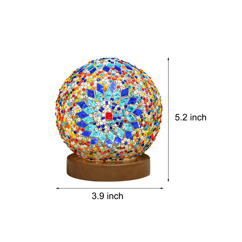 dimmable led glass mosaic table lamp for a bohemian vibe glasstable