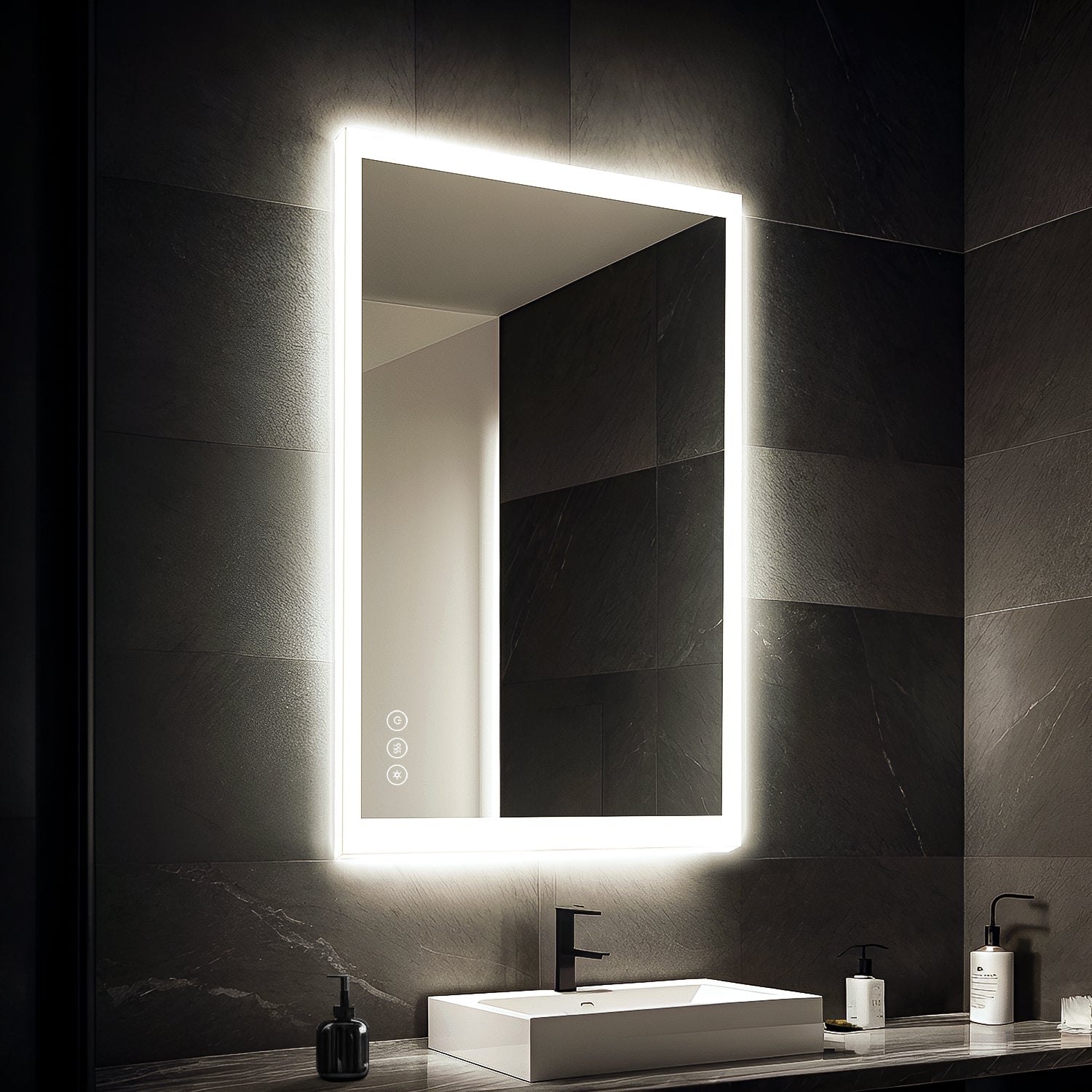 102 x 81 cm Dimmable Memory Touch Bathroom Vanity Mirror with Light
