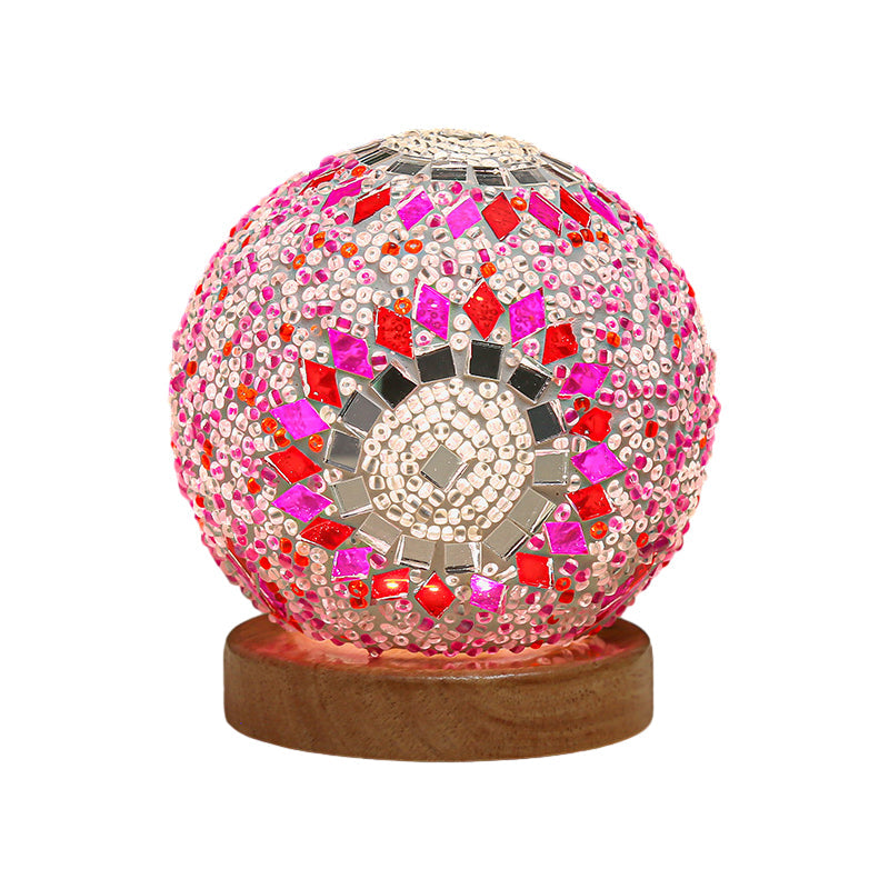 dimmable led glass mosaic table lamp for a bohemian vibe glasstable