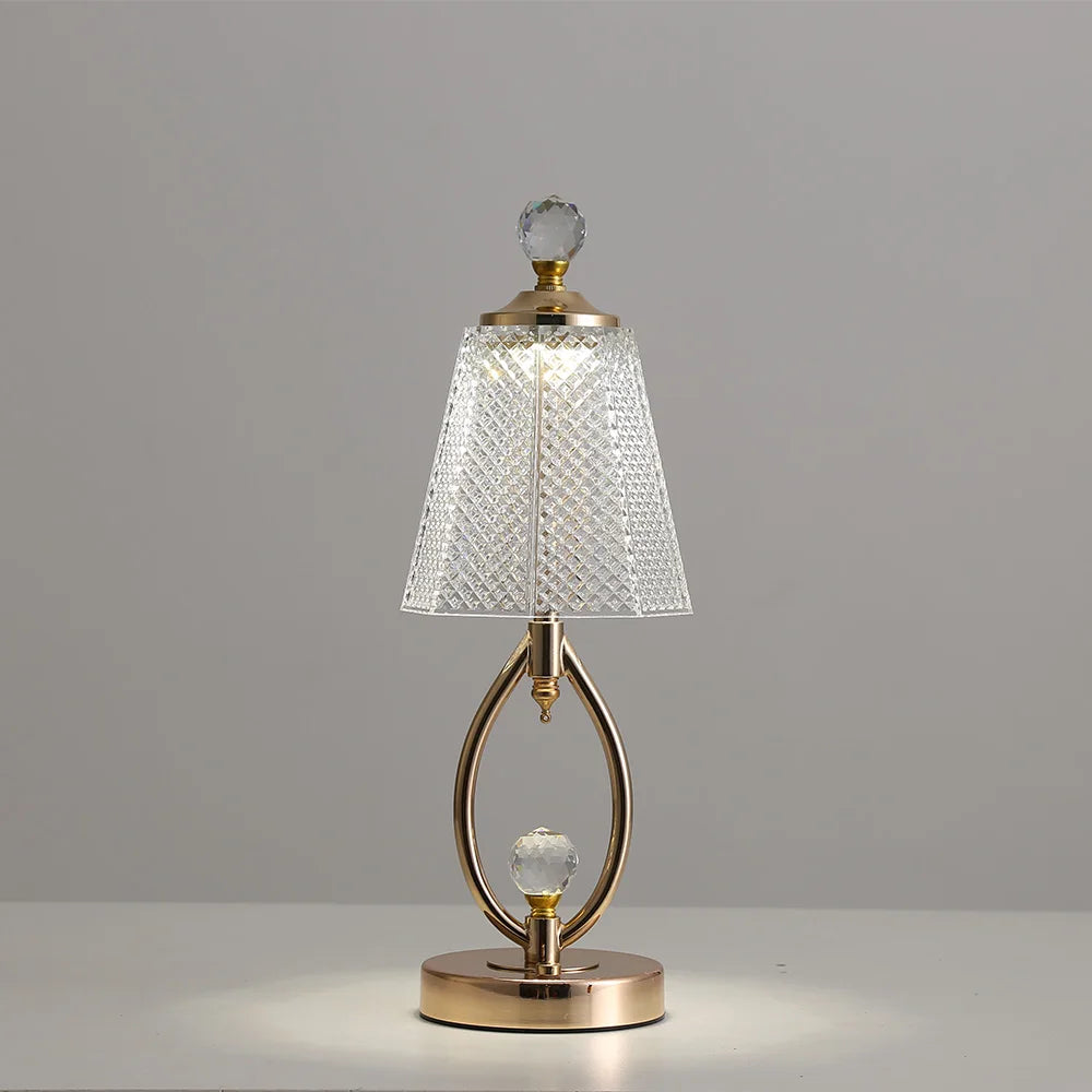 Retro Crystal Table Lamp for a Glamorous Glow - RetroTable
