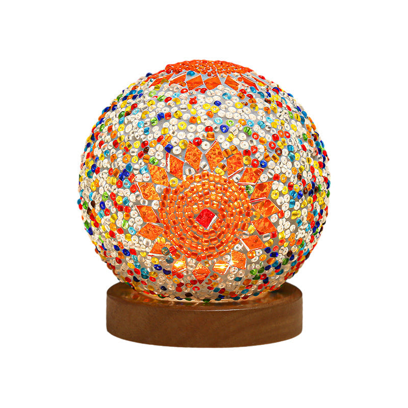 dimmable led glass mosaic table lamp for a bohemian vibe glasstable