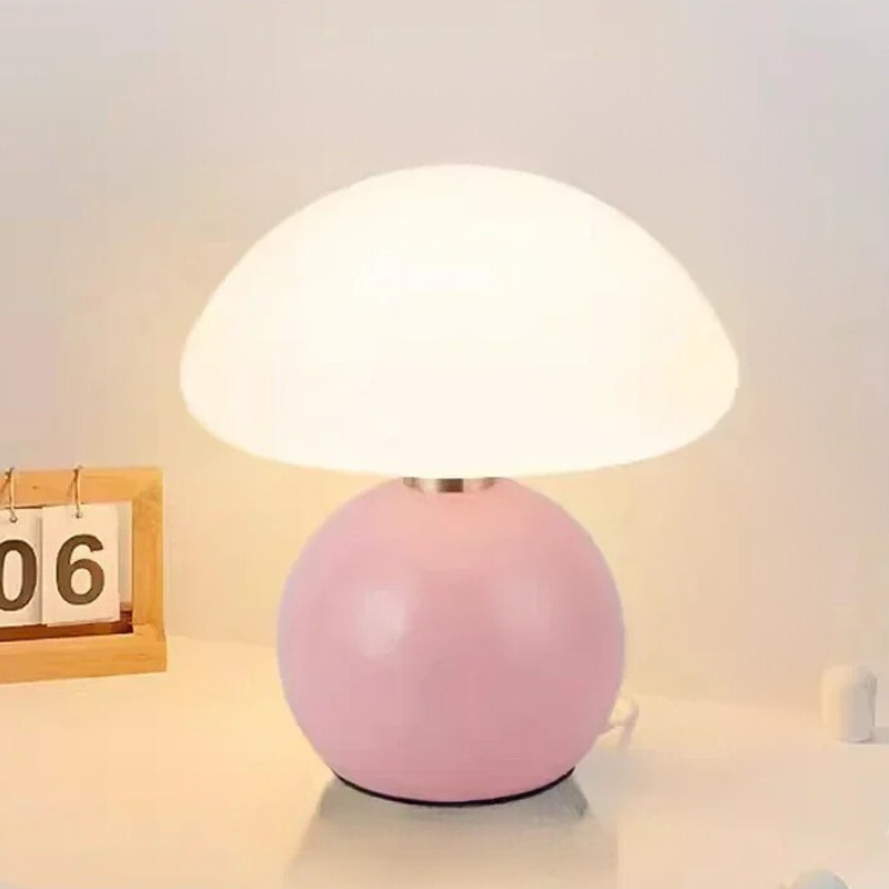 Cream Ceramic Mushroom Lamp for a Cozy Atmosphere - MushTable