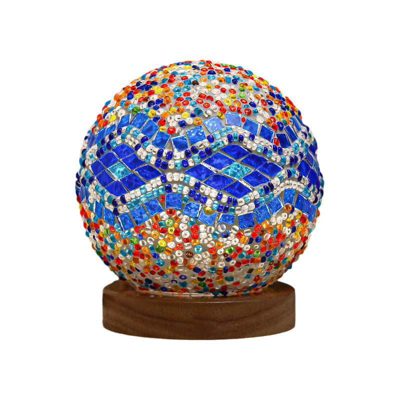 dimmable led glass mosaic table lamp for a bohemian vibe glasstable