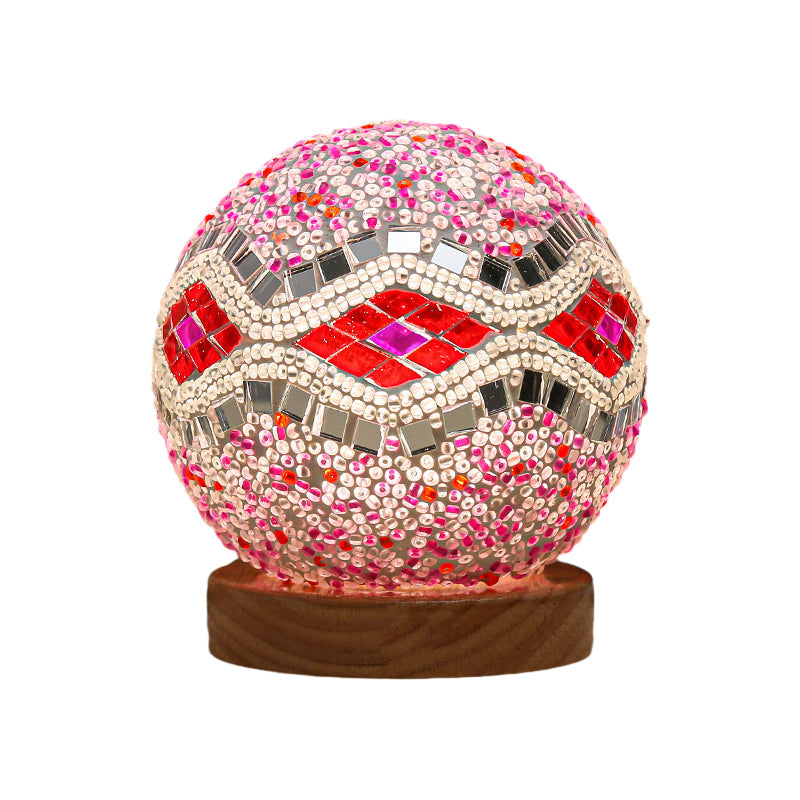 dimmable led glass mosaic table lamp for a bohemian vibe glasstable