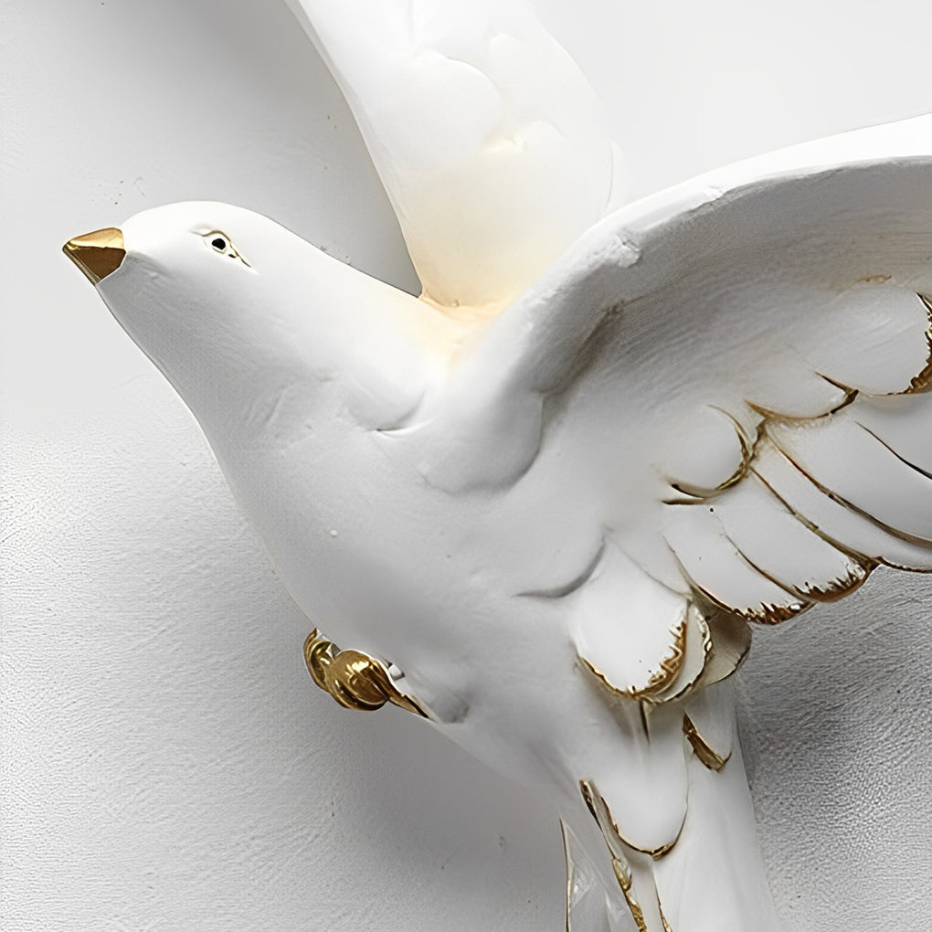 3D Feather Birds Wall Sculpture Nordic Creative Wall Art Decor
