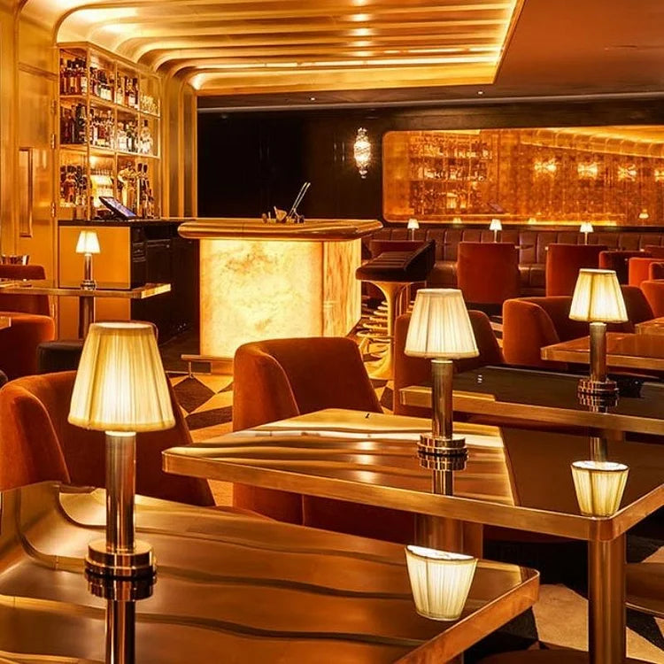 Chic Wireless Table Lamp in Soft Metal Finish - MetalTable