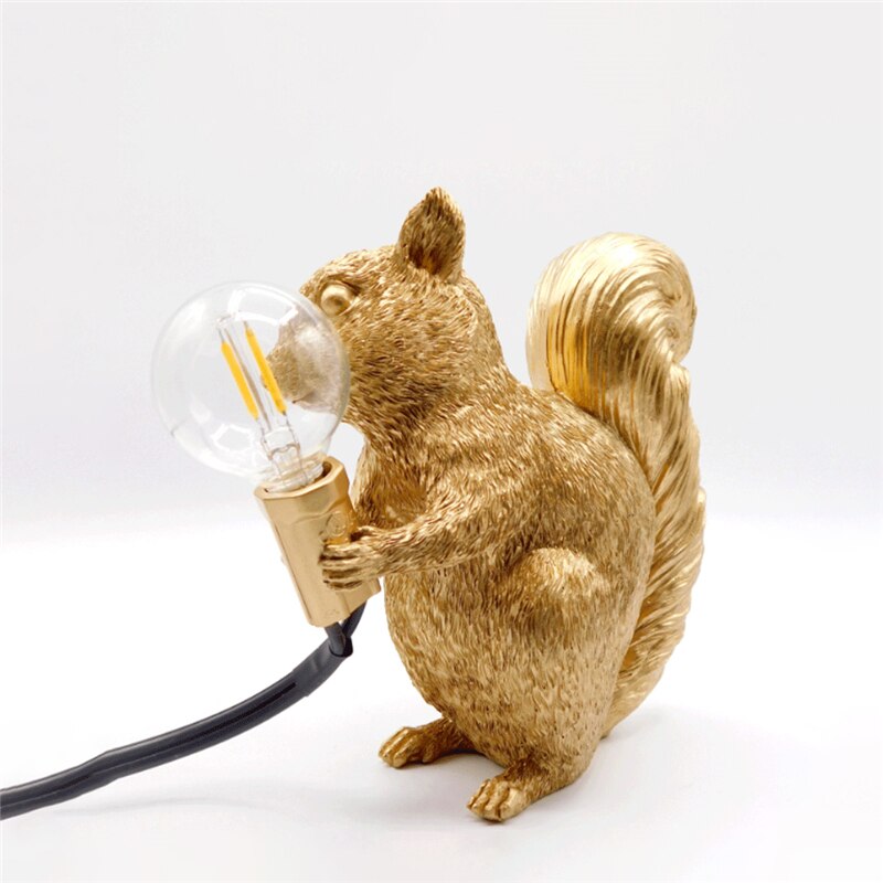 Adorable Squirrel-Themed Designer Table Lamp for Cozy Homes - HomeTable
