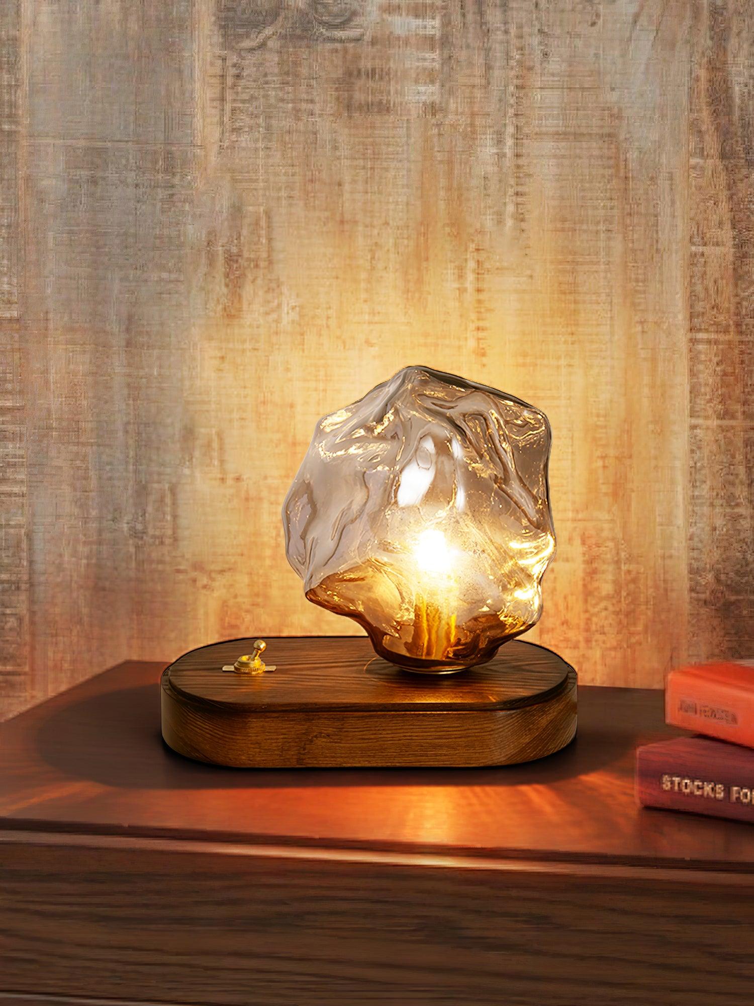 Frosted Glass Table Lamp for Warm Glow - FrostTable