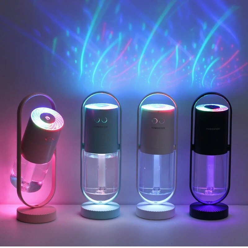 360° Rotating LED Night Lamp with USB Mist Feature - RotateTable