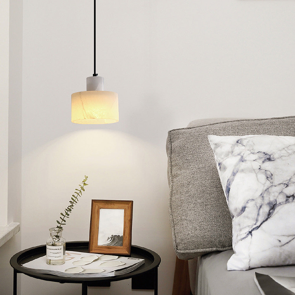 Scandinavian Marble-Finish Ceiling Light