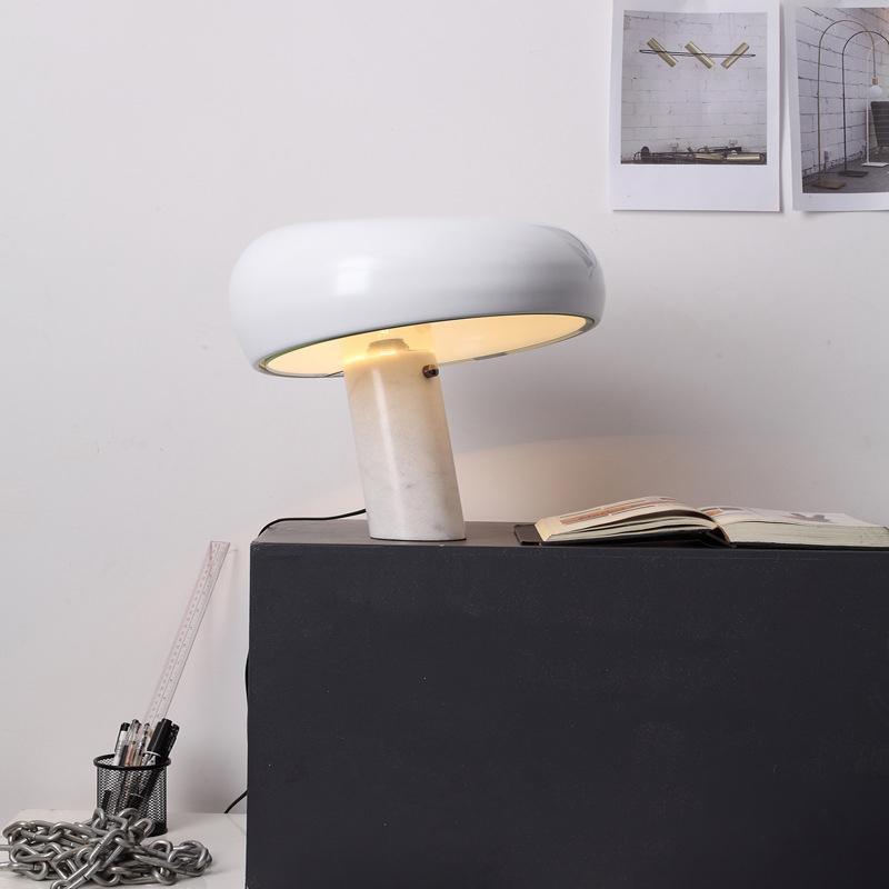 Elegant Marble Table Lamp with Warm LED Glow - MarbleTable