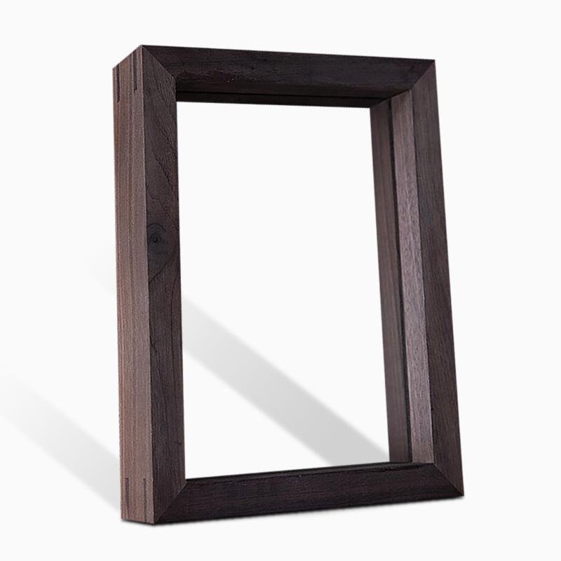 10 x 15 cm Rectangular Nut Brown Picture Frame with Wall Hanging