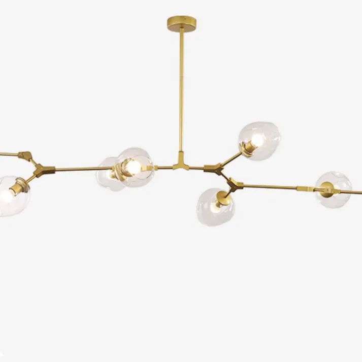 Modern Sputnik Ceiling Light with Bubble Glass Accents - BubbleDrop